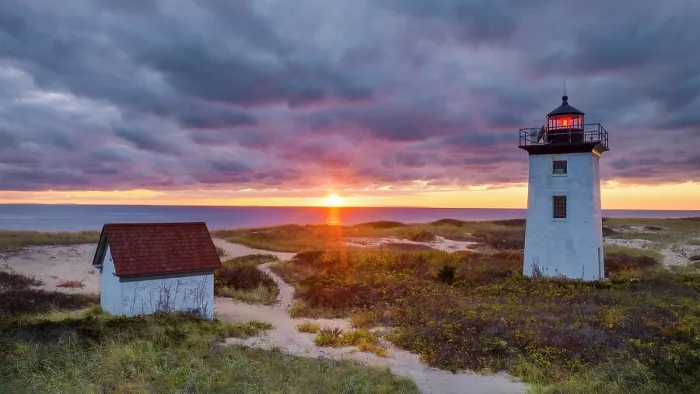 Framed Print : Sunset at Wood End Lighthouse on Cape Cod, Provincetown, Massachusetts, USA Framed Print : Sunset at Wood End Lighthouse on Cape Cod, Provincetown, Massachusetts, USA