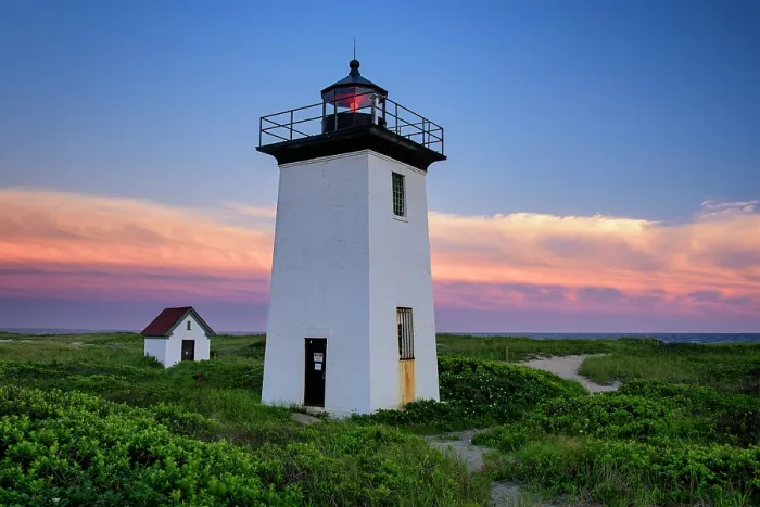 Framed Print : Sunset from Wood End Lighthouse on Cape Cod, Provincetown, Massachusetts, USA Framed Print : Sunset from Wood End Lighthouse on Cape Cod, Provincetown, Massachusetts, USA