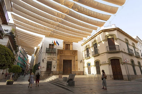 Sunshade curtains in historical centre of Caordoba, Caordoba municipality, province