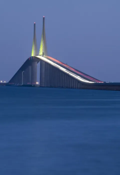 Framed Print : Sunshine Skyway Bridge, Tampa Bay, Saint Petersburg, Florida Framed Print : Sunshine Skyway Bridge, Tampa Bay, Saint Petersburg, Florida