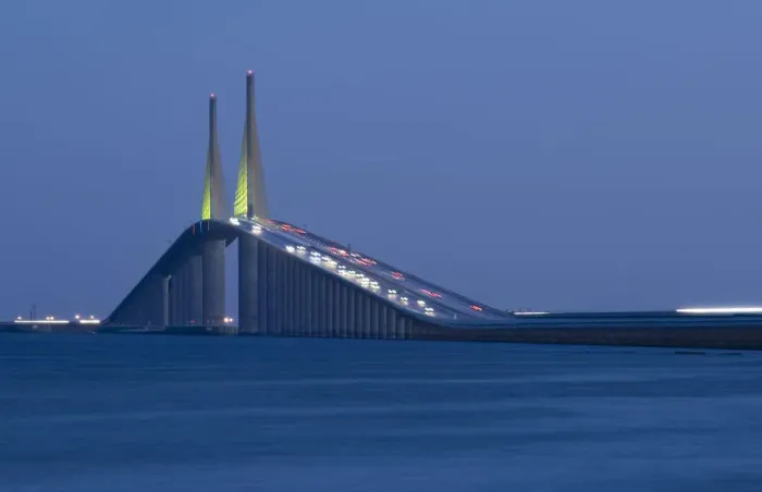 Framed Print : Sunshine Skyway Bridge, Tampa Bay, Saint Petersburg, Florida Framed Print : Sunshine Skyway Bridge, Tampa Bay, Saint Petersburg, Florida