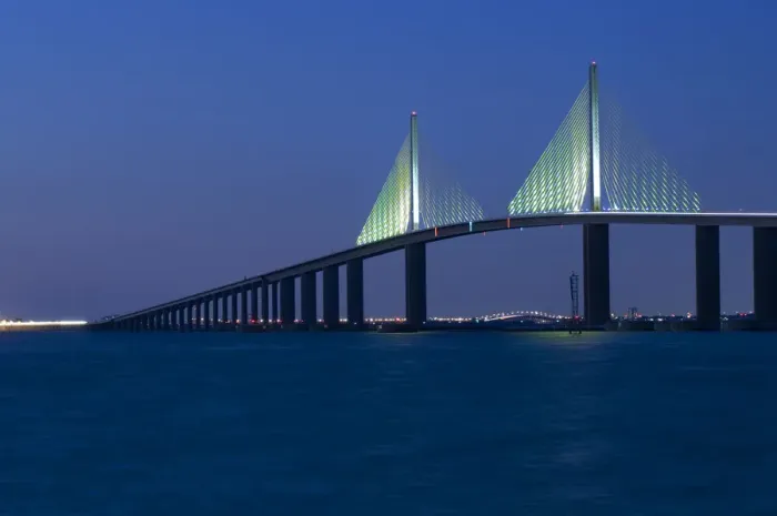 Framed Print : Sunshine Skyway Bridge, Tampa Bay, Saint Petersburg, Florida Framed Print : Sunshine Skyway Bridge, Tampa Bay, Saint Petersburg, Florida