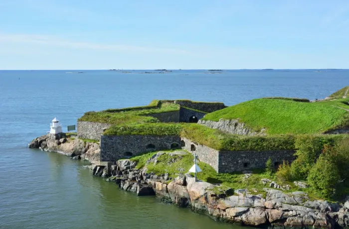 Framed Print : Suomenlinna Sea Fortress in the Helsinki bay. A Unesco World Heritage Site. Finland
