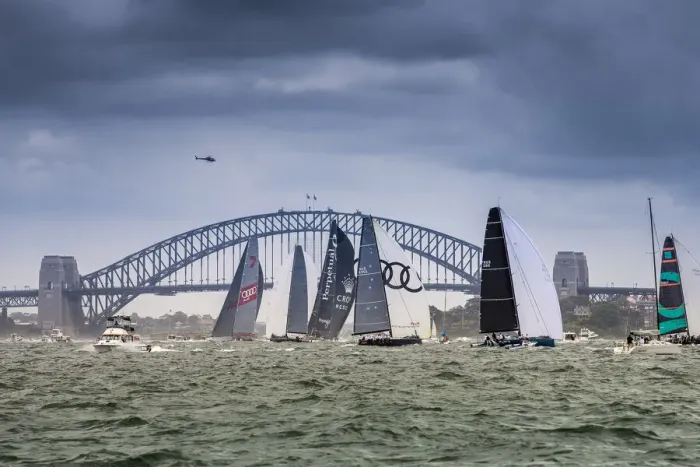 Framed Print : Super maxi yachts competing in the SOLAS Big Boat Challenge on Sydney Harbour, Sydney Framed Print : Super maxi yachts competing in the SOLAS Big Boat Challenge on Sydney Harbour, Sydney