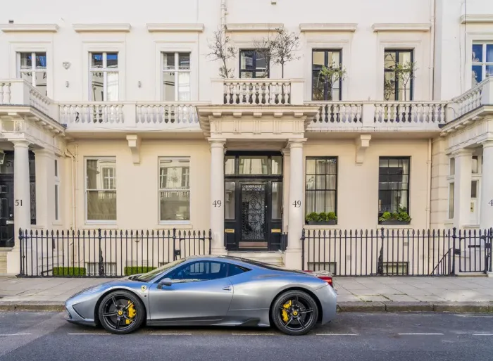 Framed Print : Supercar in Belgravia, London, England, UK Framed Print : Supercar in Belgravia, London, England, UK