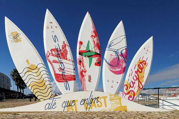 Surf boards at Sagres, Algarve, Portugal