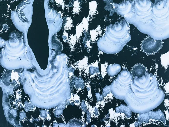 Framed Print : Surreal ice shapes on frozen surface of lake Montespluga, overhead view, Madesimo, Valle Spluga, Valtellina, Lombardy, Italy Framed Print : Surreal ice shapes on frozen surface of lake Montespluga, overhead view, Madesimo, Valle Spluga, Valtellina, Lombardy, Italy