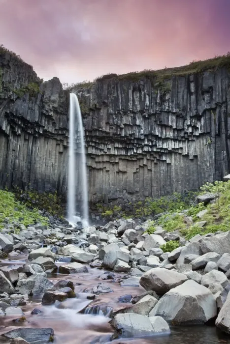 Framed Print : Svartifoss (The Black Falls) Waterfall, Skaftafell National Park, Iceland