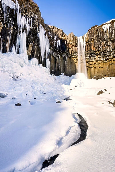 Svartifoss in Winter, Iceland