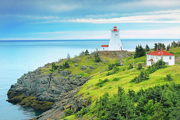 Swallowtail Lighthouse on the Bay of Fundy North Head on Grand Manan Island New Brunswick, Canada
