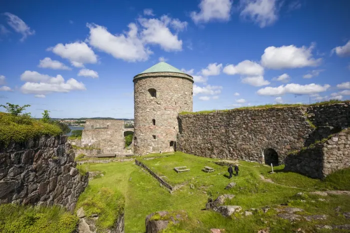 Framed Print : Sweden, Bohuslan, Kungalv, 14th century midieval fortress, Bohus Fastning