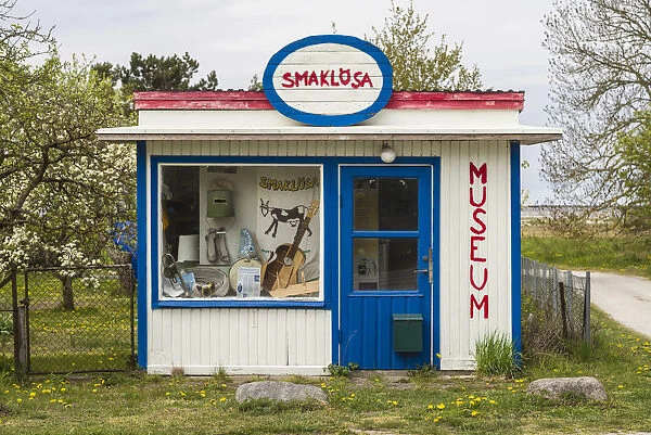 Sweden, Gotland Island, Vastergarn, Smaklosa Rock Music Museum, exterior