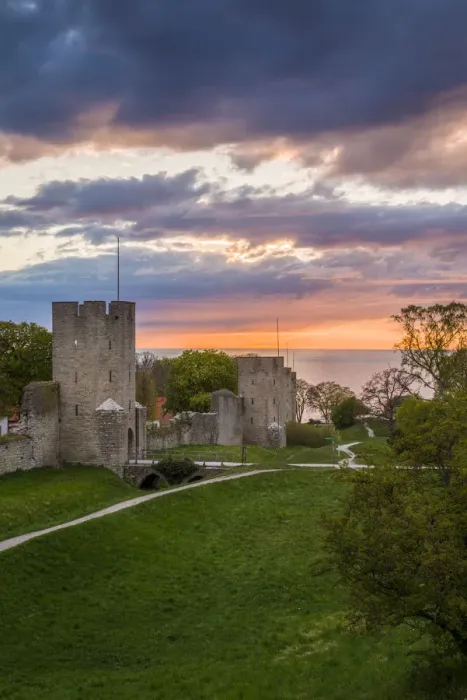 Framed Print : Sweden, Gotland Island, Visby, 12th century city wall, most complete midieval city wall Framed Print : Sweden, Gotland Island, Visby, 12th century city wall, most complete midieval city wall