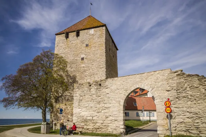 Framed Print : Sweden, Gotland Island, Visby, Kruttornet Tower Framed Print : Sweden, Gotland Island, Visby, Kruttornet Tower