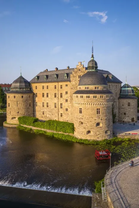 Framed Print : Sweden, Narke, Orebro, Orebro Slottet Castle, exterior, high angle view Framed Print : Sweden, Narke, Orebro, Orebro Slottet Castle, exterior, high angle view