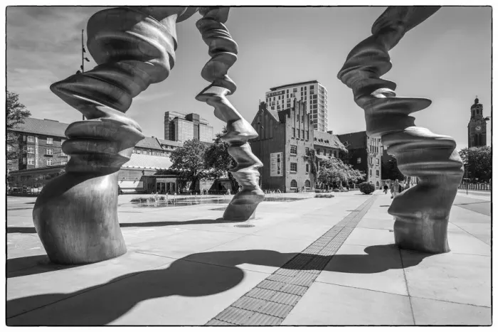 Framed Print : Sweden, Scania, Malmo, Malmo Konsthall, contemporary art space, exterior sculpture Framed Print : Sweden, Scania, Malmo, Malmo Konsthall, contemporary art space, exterior sculpture
