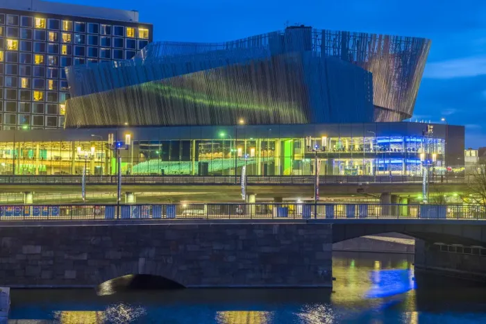 Framed Print : Sweden, Stockholm, Stockholm Congress Center, by architecture firm White, dusk Framed Print : Sweden, Stockholm, Stockholm Congress Center, by architecture firm White, dusk