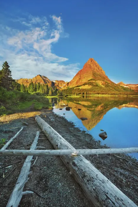 Framed Print : Swiftcurrent Lake with reflection of Mount Grinnell - USA, Montana, Glacier National Park Framed Print : Swiftcurrent Lake with reflection of Mount Grinnell - USA, Montana, Glacier National Park
