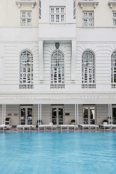 Swimming pool at the Belmond Copacabana Palace hotel, Copacabana Beach, Rio de Janeiro