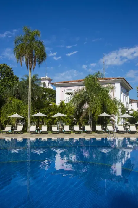 Framed Print : Swimming pool at the Belmond Hotel das Cataratas, Iguacu Falls, Parana State, Brazil
