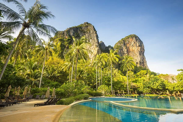 Swimming pool, Rayavadee resort, Railay Peninsula, Krabi Province, Thailand