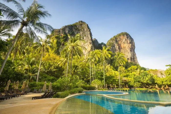 Framed Print : Swimming pool, Rayavadee resort, Railay Peninsula, Krabi Province, Thailand Framed Print : Swimming pool, Rayavadee resort, Railay Peninsula, Krabi Province, Thailand