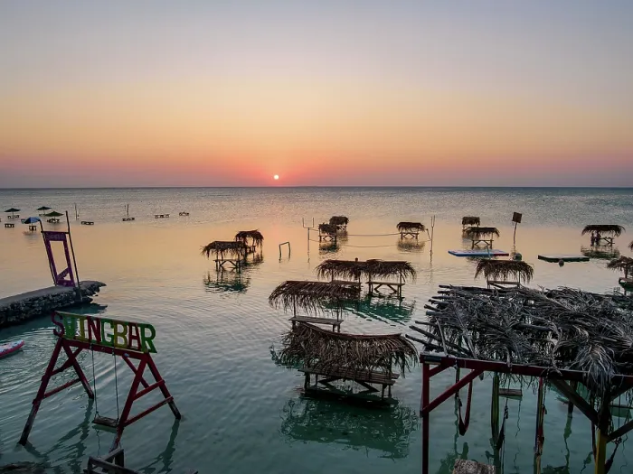 Framed Print : Swing Bar at sunset, Secret Beach, Ambergris Caye, Belize District, Belize Framed Print : Swing Bar at sunset, Secret Beach, Ambergris Caye, Belize District, Belize