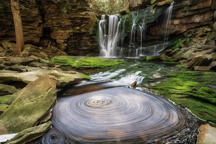Framed Print : Swirl at Elakala Falls in Blackwater Falls State Park, West Virginia, USA Framed Print : Swirl at Elakala Falls in Blackwater Falls State Park, West Virginia, USA