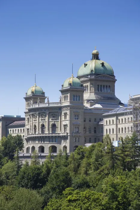 Framed Print : Swiss Parliament Building (Bundeshaus), Bern (Berne), Berner Oberland, Switzerland