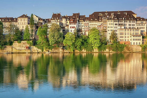 Switzerland, Basel City, old town, Rhine river