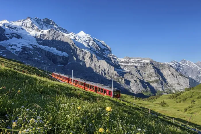 Framed Print : Switzerland, Berner Oberland, Kleine Scheidegg, Jungfraujoch train Framed Print : Switzerland, Berner Oberland, Kleine Scheidegg, Jungfraujoch train