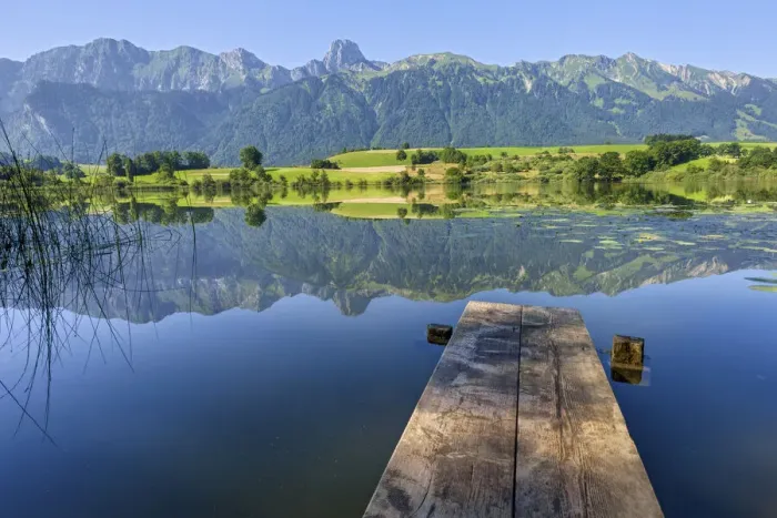 Framed Print : Switzerland, Berner Oberland, Lake Uebeschi, Stockhorn mountain Framed Print : Switzerland, Berner Oberland, Lake Uebeschi, Stockhorn mountain