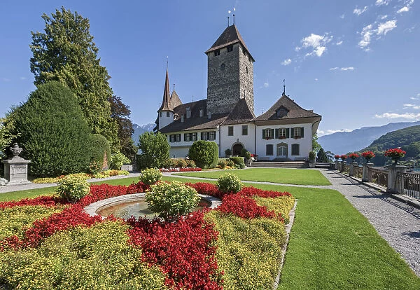 Switzerland, Berner Oberland, Spiez town, Spiez castle