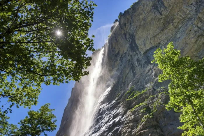 Framed Print : Switzerland, Berner Oberland, Staubbach waterfall Framed Print : Switzerland, Berner Oberland, Staubbach waterfall