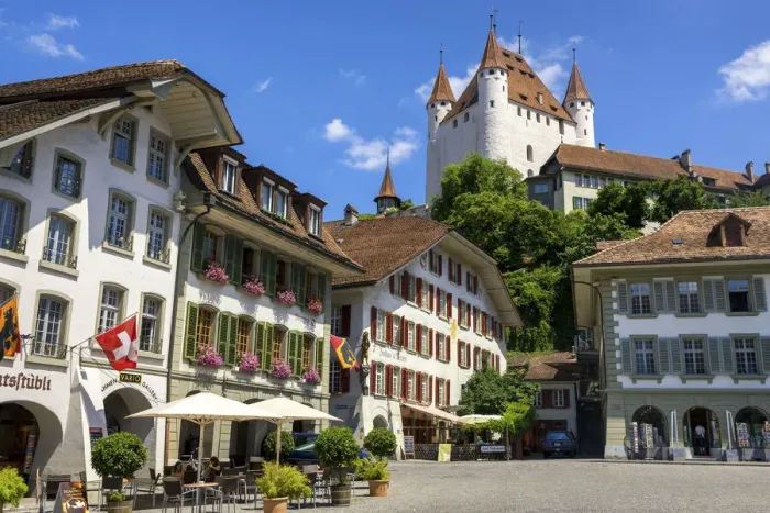 Framed Print : Switzerland, Berner Oberland, Thun town, Thun castle Framed Print : Switzerland, Berner Oberland, Thun town, Thun castle
