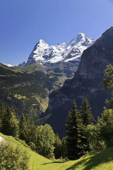Framed Print : Switzerland, Bernese Oberland, Murren Town Framed Print : Switzerland, Bernese Oberland, Murren Town