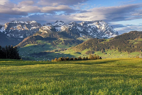 Switzerland, Canton Appenzell, Alpstein, view from Hirschberg