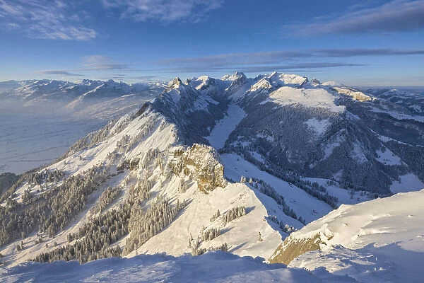 Switzerland, Canton Appenzell, Alpstein, view from Hohen Kasten