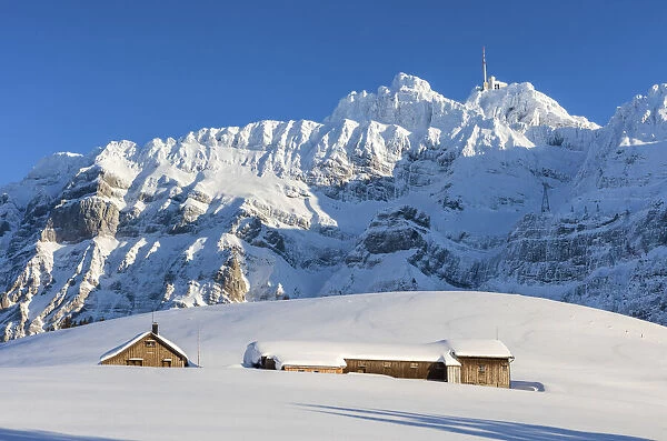 Switzerland, Canton Appenzell, Alpstein, Alp Schwagalp, Santis mountain