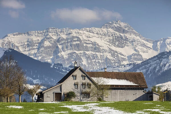 Switzerland, Canton Appenzell, Alpstein, Waldstatt village, Appenzell house