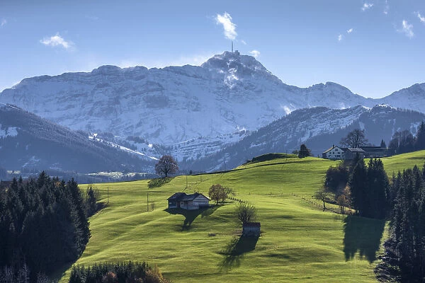 Switzerland, Canton Appenzell, Alpstein, Waldstatt village