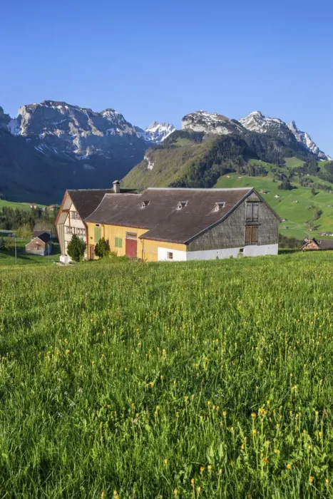 Framed Print : Switzerland, Canton Appenzell, Baoschel, Appenzell house Framed Print : Switzerland, Canton Appenzell, Baoschel, Appenzell house