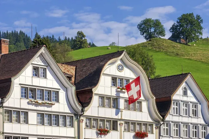 Framed Print : Switzerland, Canton Appenzell, Gais village Framed Print : Switzerland, Canton Appenzell, Gais village
