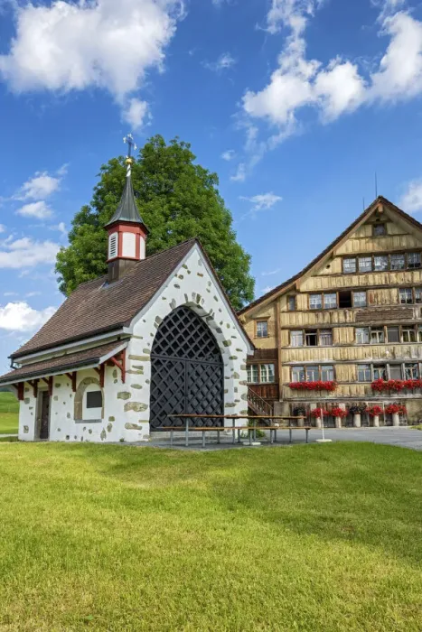 Framed Print : Switzerland, Canton Appenzell, Stoos chapel Framed Print : Switzerland, Canton Appenzell, Stoos chapel