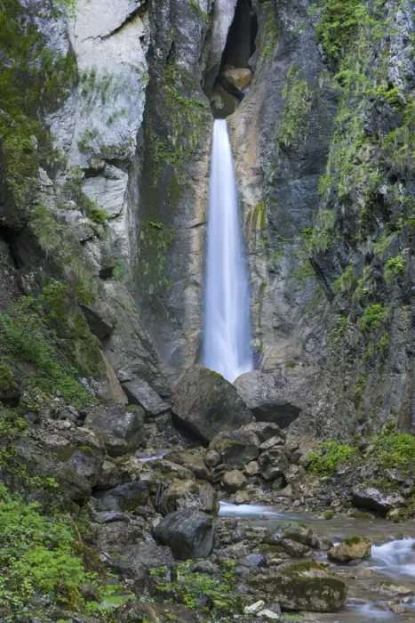 Framed Print : Switzerland, Canton of Fribourg, Waterfall near Grandvillard village Framed Print : Switzerland, Canton of Fribourg, Waterfall near Grandvillard village