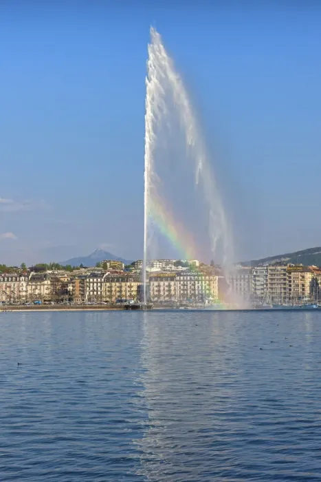 Framed Print : Switzerland, Canton of Geneva, City of Geneva, Lake Geneva, Jet d Eau fountain Framed Print : Switzerland, Canton of Geneva, City of Geneva, Lake Geneva, Jet d Eau fountain