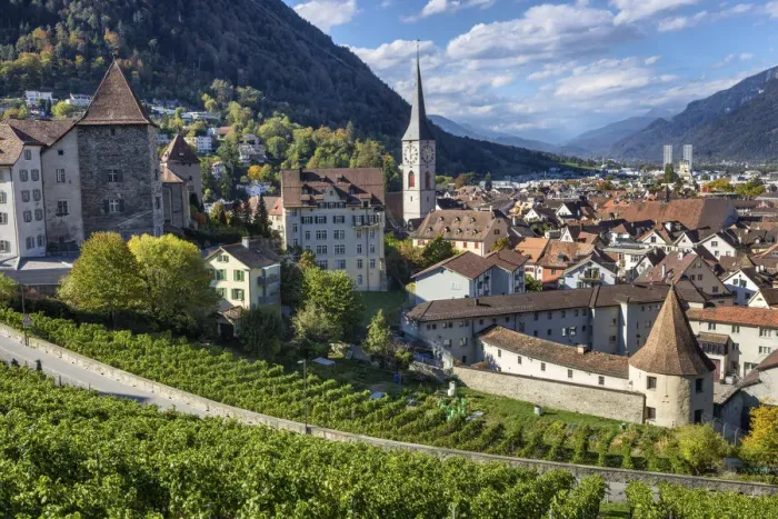 Framed Print : Switzerland, Canton Graubunden, Altstadt