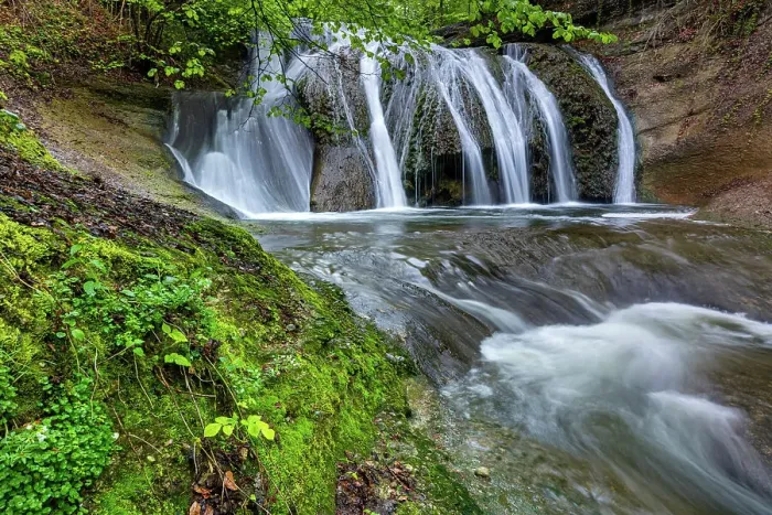 Framed Print : Switzerland, Canton Lucerne, waterfall Framed Print : Switzerland, Canton Lucerne, waterfall