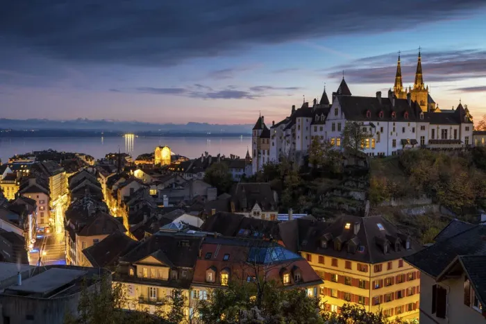 Framed Print : Switzerland, Canton of Neuchatel, Lake Neuchatel, Neuchatel city, Neuchatel castle Framed Print : Switzerland, Canton of Neuchatel, Lake Neuchatel, Neuchatel city, Neuchatel castle