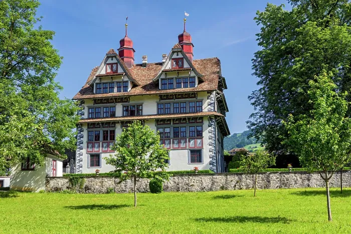 Framed Print : Switzerland, Canton of Schwyz, Ital Reding house Framed Print : Switzerland, Canton of Schwyz, Ital Reding house